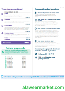 Yorkshire water utility business bill,  page 2 SCR